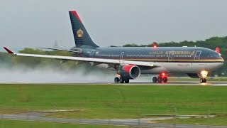 FullHD Royal Jordanian Airbus A330200 landing amp takeoff at GenevaGVALSGG [upl. by Cerell756]