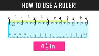 HOW TO USE A RULER TO MEASURE INCHES [upl. by Ashli]