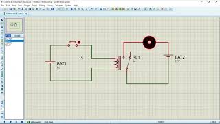 Control de un motor por relevacion  Proteus  Simulaciones de electronica [upl. by Eeldivad]