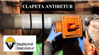 MONTARE CLAPETA ANTIRETUR PROTECTIA CANALIZARII IMPOTRIVA REFULARII [upl. by Tioneb]