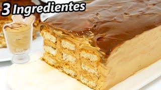 POSTRE con solo 3 INGREDIENTES de DULCE de LECHE 🍰🥧¡PASTEL SIN HORNO SIN GELATINA🍰🥧Receta  745 [upl. by Ahsekam]