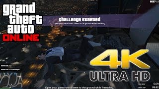 GTA 5 Online Lowest Parachute Challenge Freemode Event Gameplay 4K 60fps [upl. by Nivak]