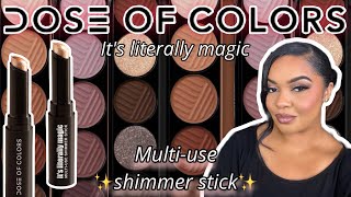 DOSE OF COLORS ITS LITERALLY MAGIC ✨MULTI USE GLITTER STICK REVIEW amp DEMO [upl. by Acalia74]