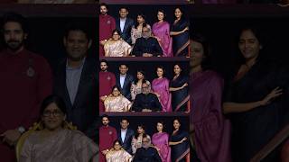 Akkineni family with Chiranjeevi and Amitabh akkineninagarjuna anr in ANR awards 2024 [upl. by Aerdnua232]