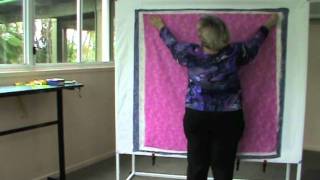 Quilting How to Baste a quilt using Mulberry Millie [upl. by Gabler362]