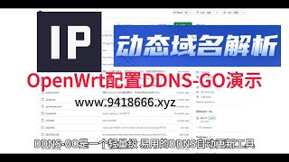 OpenWrt配置DDNS GO演示 [upl. by Annocahs490]