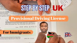 How to Apply for UK Provisional Driving License Online for Immigrants Step by Step [upl. by Nilcaj849]