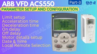 ABB ACS550 VFD Parameter setup amp Congratulations vfd electrical motordrive instrumentation [upl. by Arjun]