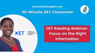 Class with Banfield’s Pro Medical English OET Reading C How To Laser Focus On The Right Information [upl. by Nomor838]