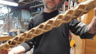 HOW TO CARVE A CELTIC KNOT WALKING STICK [upl. by Rutra]