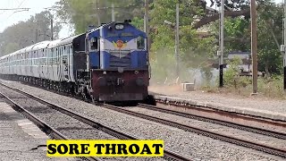 Sore Throat WDM3D Vatva ALCO Chug Honk Railroad Crossing  Ahmedabad Chennai [upl. by Tail]