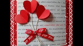 Tutorial biglietto San Valentino  St Valentines card tutorial [upl. by Wescott]