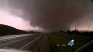 Oklahoma Storm Chaser nearly gets caught in massive tornado [upl. by Aerdma751]