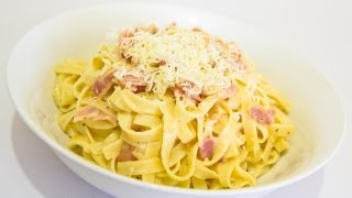 How To Make Fettuccine Carbonara  Video Recipe [upl. by Mrots]