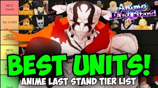 New Best Units in Anime Last Stand Official Tier Lists Infinite Crystal Caverns Story [upl. by Jamaal]