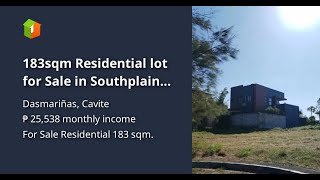 183sqm Residential lot for Sale in Southplains Aguinaldo Highway Dasmarinas Cavite [upl. by Irrem106]