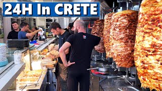 24 Hours In CRETE  Ultimate Greek Food Tour of Chania 🇬🇷 [upl. by Derag]