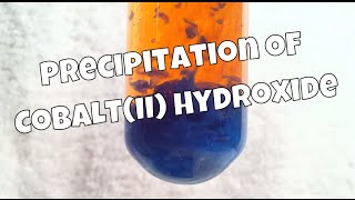 Precipitation Of CobaltII Hydroxide [upl. by Willing434]