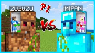 MIPAN amp ZUZUZU BISA MENGENDALIKAN IRON GOLEM DAN MENJADI KUAT DI MINECRAFT [upl. by Vashtee]