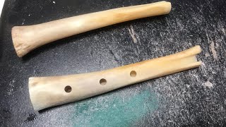 How To Make A Neanderthal Bone Flute [upl. by Ahsenak]