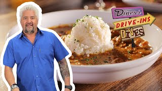 Guy Fieri Eats Gumbo amp Étouffée at a LA Creole Spot  Diners DriveIns and Dives  Food Network [upl. by Rovaert]