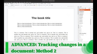 Method 2 for tracking changes in a document  LibreOffice Writer [upl. by Saum77]