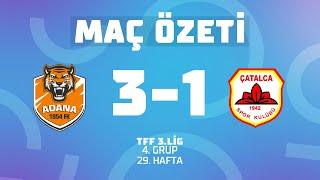 MAÇ ÖZETİ  TFF 3 Lig 4 Grup  Bitexen Adana 1954 Futbol Kulübü 3  1 İDAŞ Çatalcaspor [upl. by Annohsed]