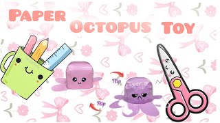 Paper octopus toy  Reversible octopus plush craft  crafting  crafty  paper  Dua rehma 770 [upl. by Vod615]