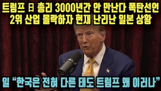 트럼프 日 총리 3000년간 안 만난다 폭탄선언에 자동차 이은 2위 산업 몰락하자 현재 난리난 일본 상황 일본 “한국에게는 전혀 다른 태도 트럼프 왜 이러나” [upl. by Ramu]