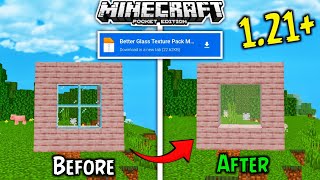 Minecraft PE Connected Glass Texture Pack For 121 Minecraft New Update [upl. by Nogaem]