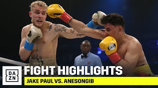 HIGHLIGHTS  Jake Paul vs AnEsonGib [upl. by Auqinat]