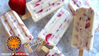 Paletas de Fresas con Crema [upl. by Sheepshanks]