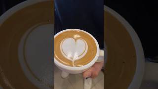 Dubbel heart latte art ❤️😱 espresso cafe coffee coffeeart latteart latte shorts reels fyp [upl. by Retsevel513]