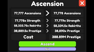 77777 ASCENSIONS The lucky Number  Weapon Masters Roblox [upl. by Bohi]