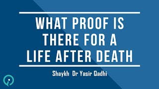 What Proof Is There For A Life After Death  Shaykh Dr Yasir Qadhi [upl. by Juanne713]