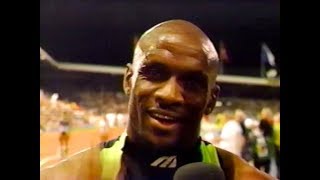 Dennis Mitchell vs Donovan Bailey amp Linford Christie  Mens 100m  1996 Zurich Grand Prix [upl. by Naujaj]