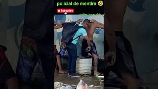 Policial disfarçado pegadinha humor pegadinhaoficial comedia pegadinhasvirais memes [upl. by Gena]