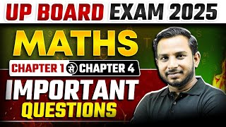 Class 12 Maths Important Question  Chapter 1 To Chapter 4 Revision  UP Board 12th Maths Revision [upl. by Shatzer]