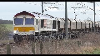 Class 66 locomotives 9 different livery variations [upl. by Roselle]