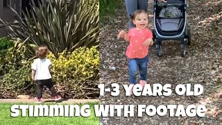 AUTISTIC TODDLER STIMMING INCLUDING FOOTAGE  SIGNS OF AUTISM [upl. by Olram]