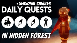 Today’s Daily Quests in Hidden Forest  Sky Children of the Light [upl. by Yarg]