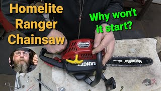 Homelite Ranger Chainsaw Wont Start [upl. by Acimak]