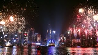 HONGKONG NEW YEAR 2015  Fireworks Show [upl. by Odiug755]