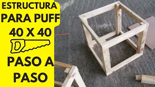 TE ENSEÑO A HACER UNA ESTRUCTURA PARA PUFF CUBO  tapiceriatapivic [upl. by Tterag]