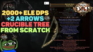 Crafting a 2k DPS 2 Arrow Elemental Bow FROM SCRATCH 321 PoE Crucible [upl. by Virg]