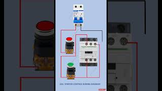 Dol starter control wiring connection Dol Electricalgenius [upl. by Bremser]