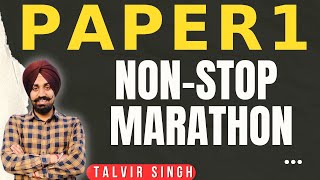 UGC NET 2024  PAPER 1 II NONSTOP MARATHON BY TALVIR SINGH [upl. by Frederik]