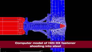 DEMONSTRATION of a Hilti DX fastener shooting into steel [upl. by Elay659]