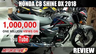 Honda CB Shine dx 2018 Review in Hindi  MotorOctane [upl. by Adaven]