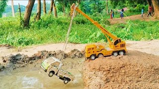 Tata Ace And Mahindra Tractor Accident Big Pulling Out JCB And Crane  Jcb Tractor  Ranjit kids [upl. by Landing]